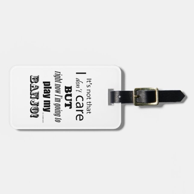 Etiqueta De Bagagem Eu Me Prefiro Banjo (Frente Horizontal)