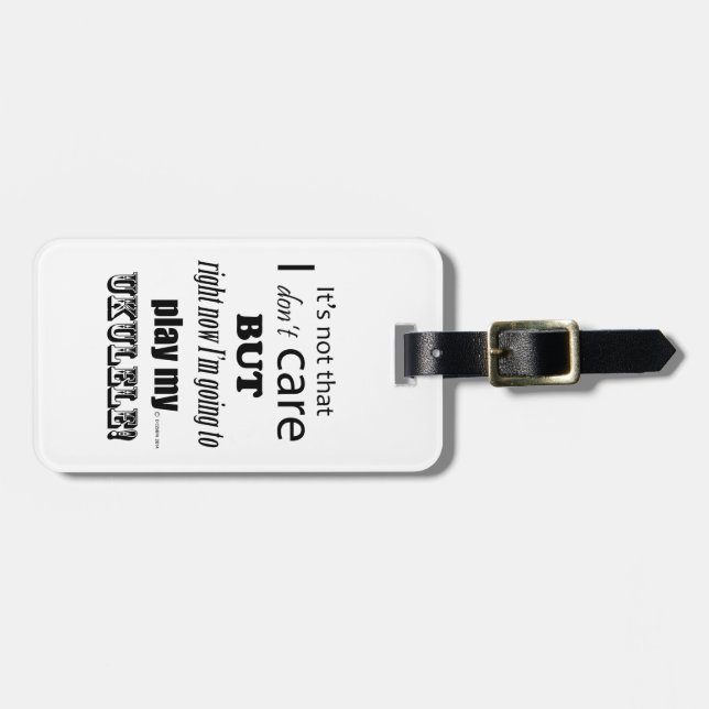 Etiqueta De Bagagem Eu Me Prefiro Ukulele (Frente Horizontal)