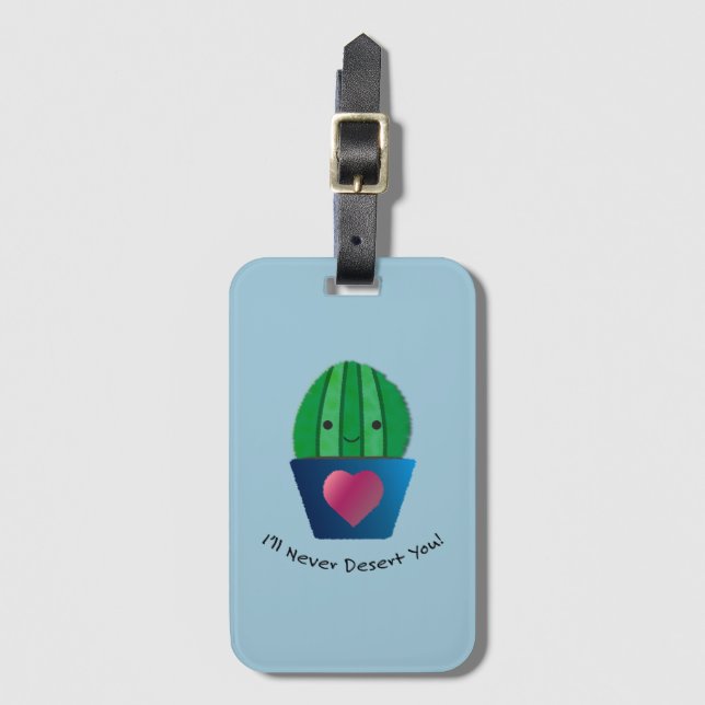 Etiqueta De Bagagem Eu Nunca Abandonarei Você Cactus (Frente Vertical)