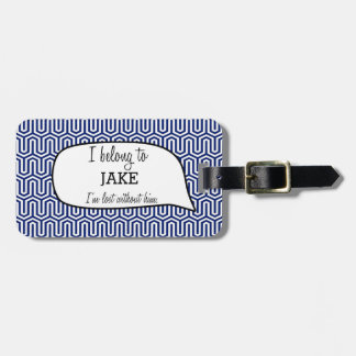 Etiqueta De Bagagem Eu pertenço a