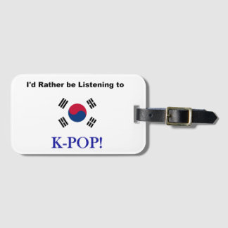 Etiqueta De Bagagem Eu Preferencialmente estar ouvindo o KPOP!