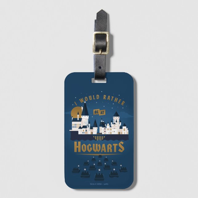 Etiqueta De Bagagem Eu Preferencialmente No Carro De Abstrato HOGWARTS (Frente Vertical)