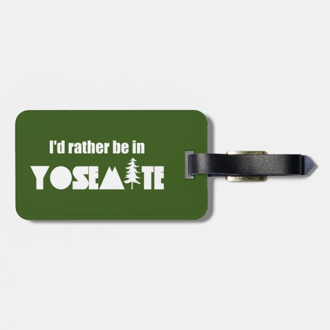 Etiqueta De Bagagem Eu Preferencialmente No Parque Nacional Yosemite (Traseira Horizontal)