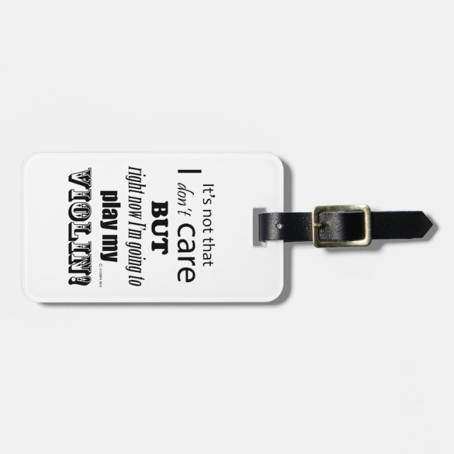 Etiqueta De Bagagem Eu Prefiro Violin (Frente Horizontal)