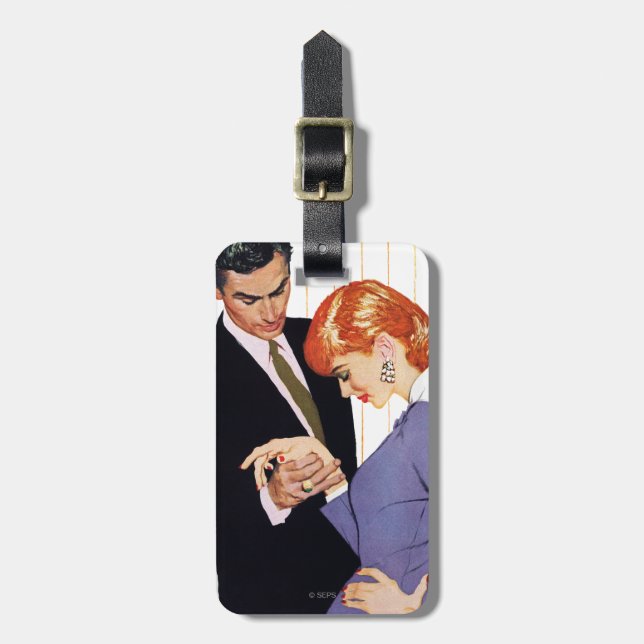 Etiqueta De Bagagem Eu te amo, Mama Menina (Frente Vertical)