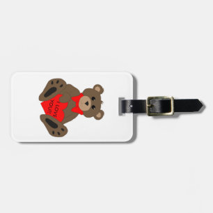 Etiqueta De Bagagem Eu te amo urso