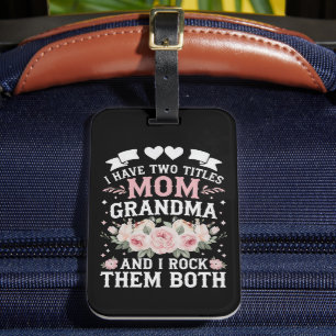 Etiqueta De Bagagem Eu Tenho Dois Títulos Mãe E Vovó Dia de as mães Bo