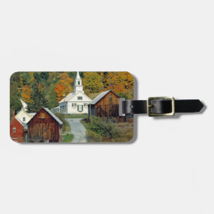Etiqueta De Bagagem EUA, Vermont, Waits River. Folhagem de outono adic
