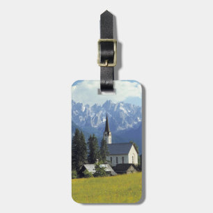 Etiqueta De Bagagem Europa, Áustria, Gosau. A torre da igreja