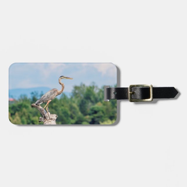 Etiqueta De Bagagem Excelente Blue Heron (Frente Horizontal)