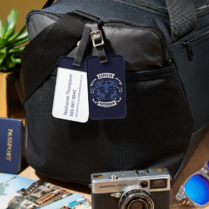 Etiqueta De Bagagem Expecto Patronum Silhueta Gráfica Vintage