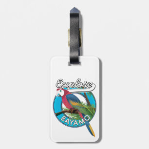 Etiqueta de Bagagem Explore Hawaii retro logo