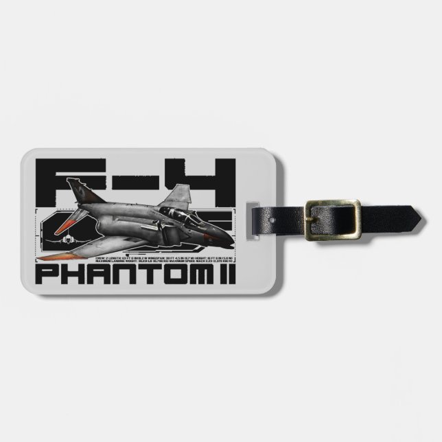 Etiqueta De Bagagem F-4 Fantasma II (Frente Horizontal)
