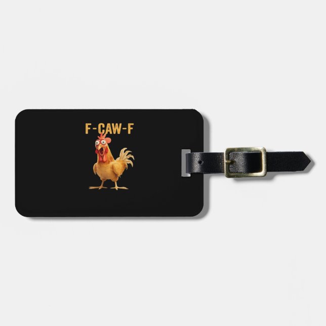 Etiqueta De Bagagem F-Caw-F-Chicken Essencial Criativo Casual (Frente Horizontal)