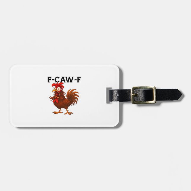 Etiqueta De Bagagem F-Caw-F Frango Clássico (Frente Horizontal)
