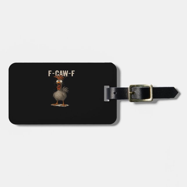Etiqueta De Bagagem F-Caw-F Frango Retro Clássico (Frente Horizontal)
