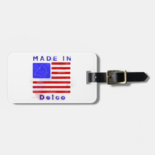 Etiqueta De Bagagem Fabricado na Dell Personalizável (Frente Horizontal)