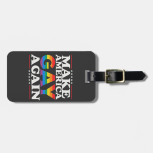Etiqueta De Bagagem Faça da América Gay de novo o mês do orgulho LGBT