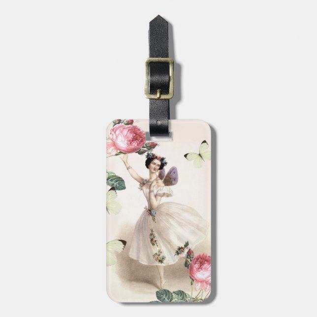 Etiqueta De Bagagem Fada da bailarina (Frente Vertical)