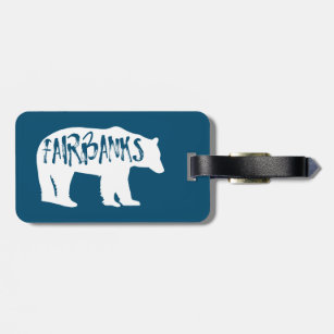 Etiqueta De Bagagem Fairbanks Alaska Bear