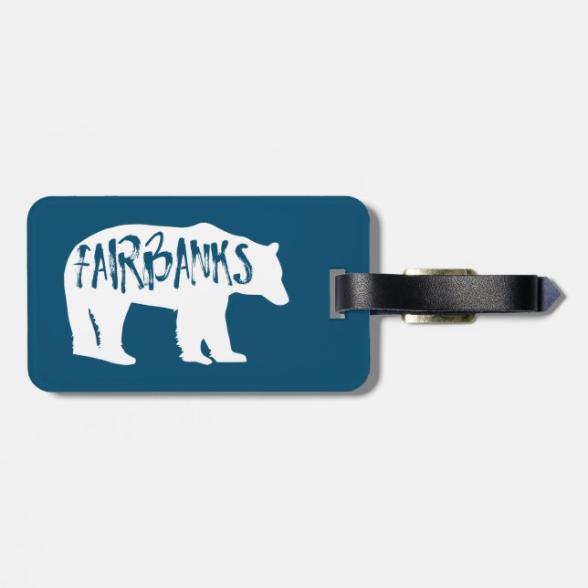 Etiqueta De Bagagem Fairbanks Alaska Bear (Traseira Horizontal)