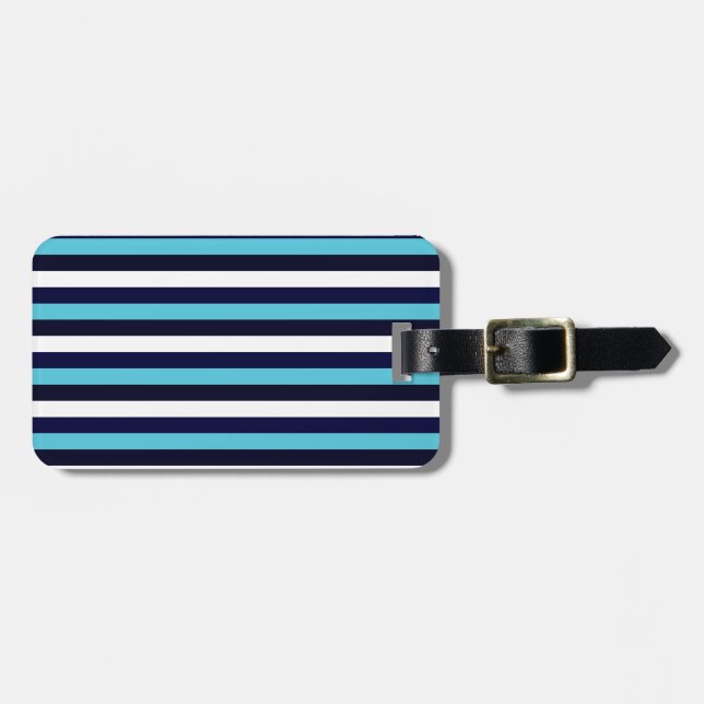 Etiqueta De Bagagem Faixa Azul (Frente Horizontal)