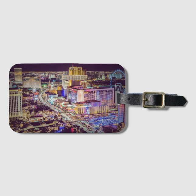 Etiqueta De Bagagem Faixa de Las Vegas estilizada (Frente Horizontal)
