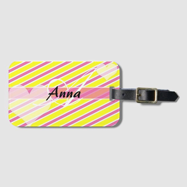 Etiqueta De Bagagem Faixa Personalizada de Doces (Frente Horizontal)