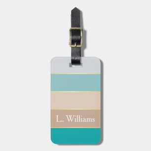 Etiqueta De Bagagem Faixas de Cores de Verão Personalizadas