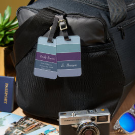 Etiqueta De Bagagem Faixas de Cores de Verão Personalizadas