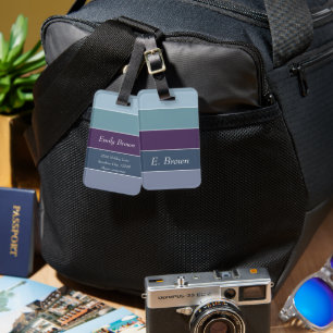 Etiqueta De Bagagem Faixas de Cores de Verão Personalizadas
