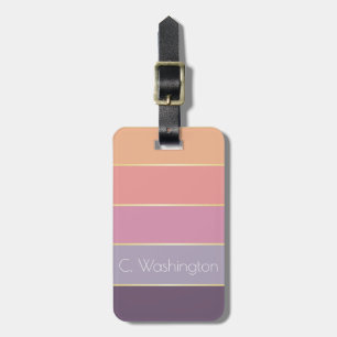 Etiqueta De Bagagem Faixas de Cores de Verão Personalizadas