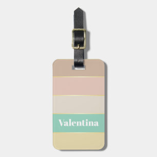 Etiqueta De Bagagem Faixas de Cores de Verão Personalizadas
