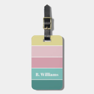Etiqueta De Bagagem Faixas de Cores de Verão Personalizadas