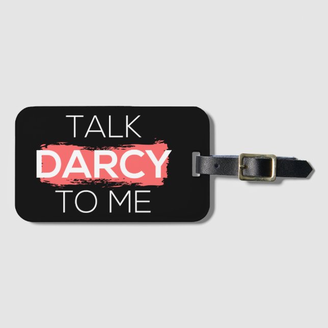 Etiqueta De Bagagem Fale Com Darcy Para Mim (Frente Horizontal)