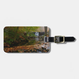 Etiqueta De Bagagem Fall Waterfall e Creek Pennsylvania Nature Photo