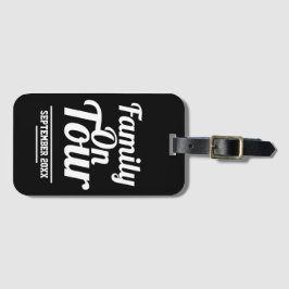 Etiqueta De Bagagem Família no feriado turístico