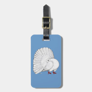 Etiqueta De Bagagem Fantail Pigeon White