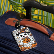 Fantasma de Halloween Abóbora Doce Viagem Flor Cha