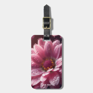 Etiqueta De Bagagem Fantástica Flor Cor-de-Rosa