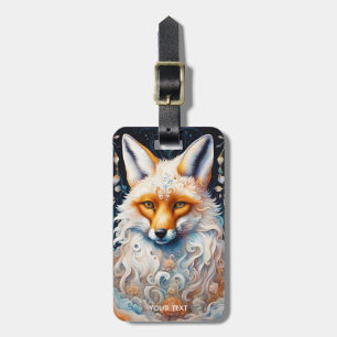 Etiqueta De Bagagem Fantasy Bela Vivid Fox Flown Modern