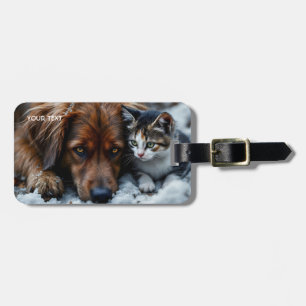 Etiqueta De Bagagem Fantasy Cão Cachorro Neve