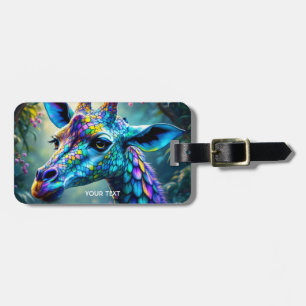 Etiqueta De Bagagem Fantasy Cute Chameleon Como Girafa