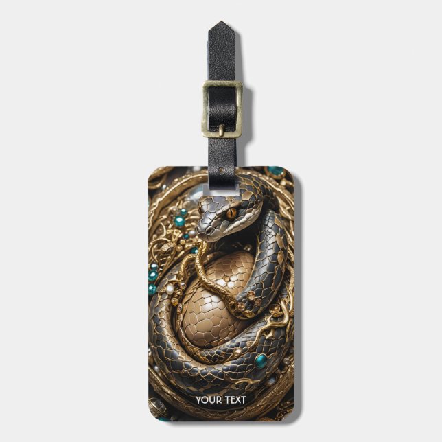 Etiqueta De Bagagem Fantasy Cute Eggs Cobra (Frente Vertical)