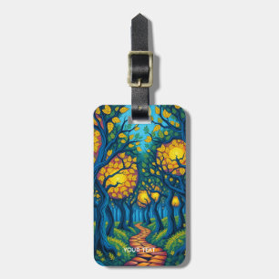 Etiqueta De Bagagem Fantasy Cute Forest Orange Road