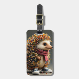 Etiqueta De Bagagem Fantasy Cute Hedgehog Sharp Agulhas
