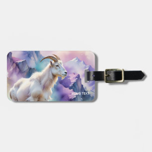 Etiqueta De Bagagem Fantasy Cute Mountain Goat Meadow