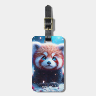 Etiqueta De Bagagem Fantasy Cute Sakura Panda Red