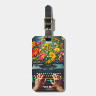 Etiqueta De Bagagem Fantasy - Flores de Máquina de Máquina