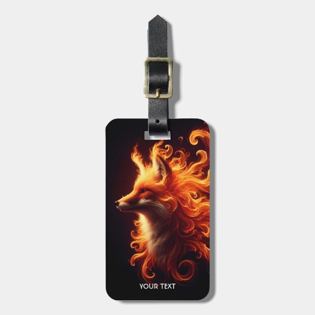 Etiqueta De Bagagem Fantasy - Fox Fox Fire (Frente Vertical)